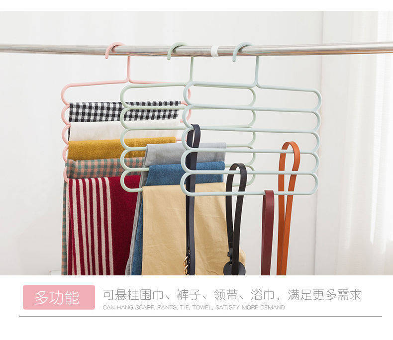 【超值五层裤架】收纳神器创意防滑裤架收纳整理架裤夹家用成人详情7