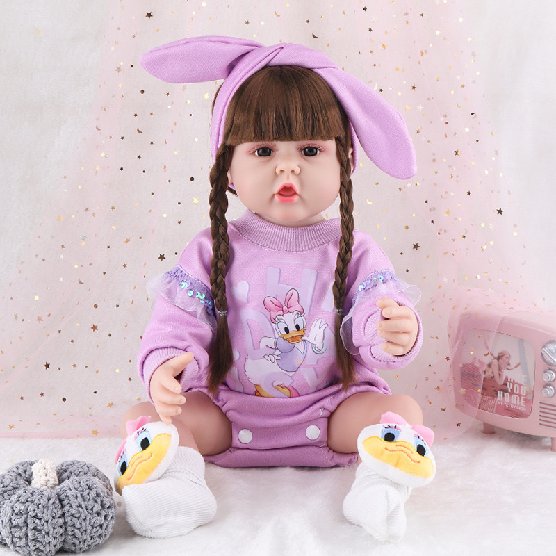 仿真娃娃工厂直销跨境新款60cm仿真婴儿重生娃娃全软胶洋娃娃玩偶详情6