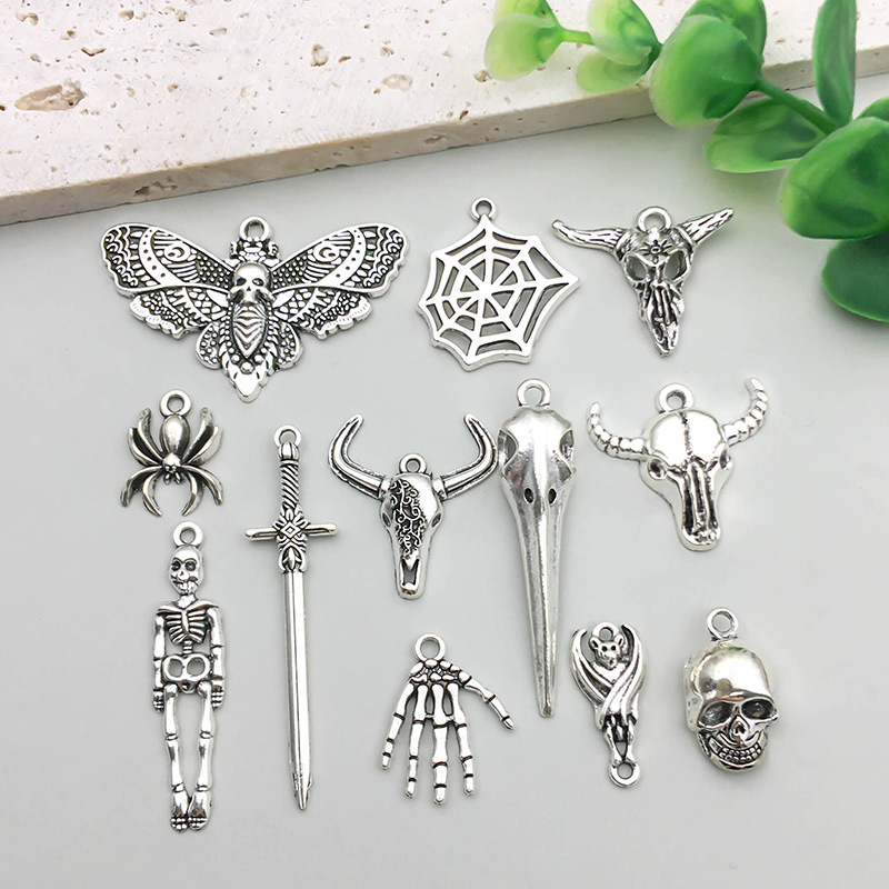 1 new Halloween series retro-style skull skeleton accessory diy self-made jewelry accessory pic 9