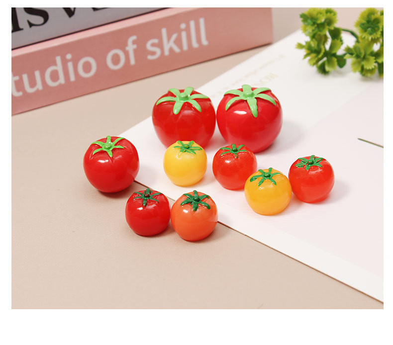 仿真水果番茄立体食玩娃娃屋冰箱贴奶油胶夜光diy饰品树脂配件详情42