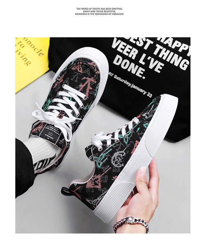 男鞋春季2024新款透气帆布鞋潮流百搭平底老北京布鞋平底防滑板鞋详情14