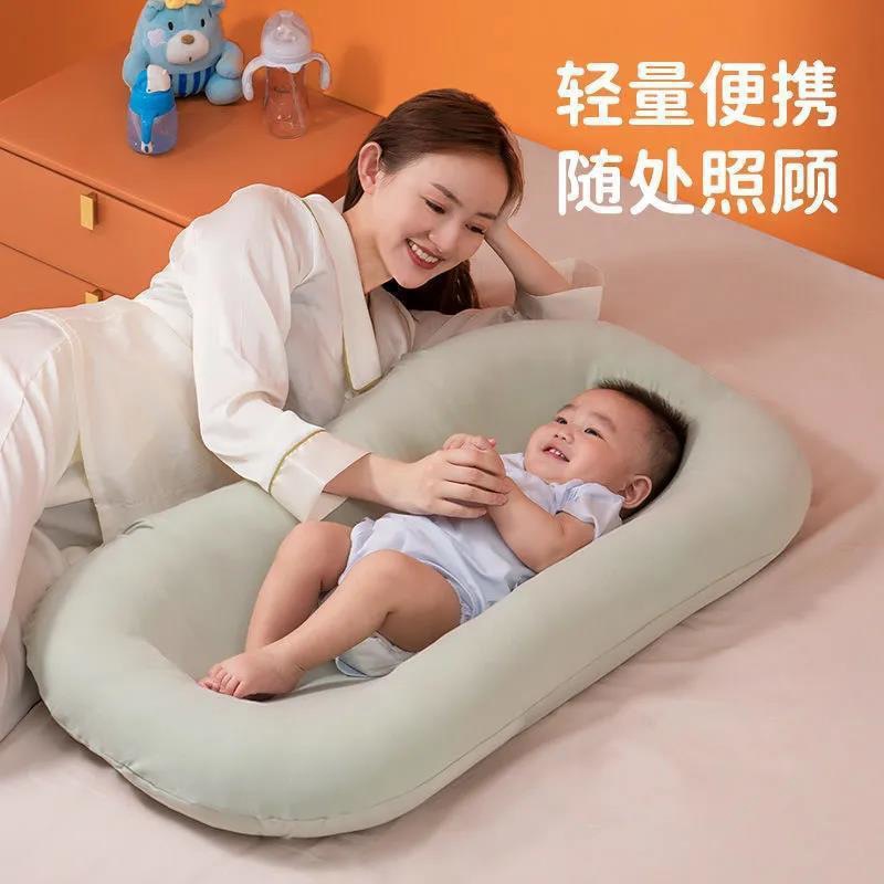 婴儿床中床便携式宝宝新生儿防压睡床移动仿生秋冬豆豆绒床上厂家详情5