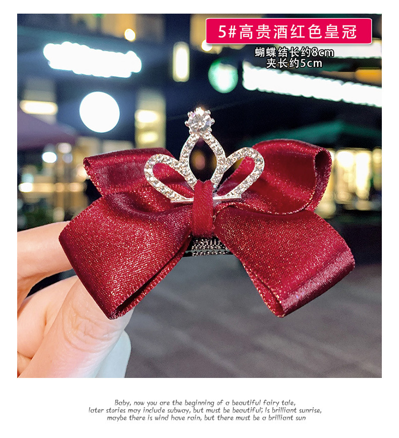 儿童新款皇冠蝴蝶结发夹小女孩新年发饰公主发卡夹子宝宝新款头饰详情24