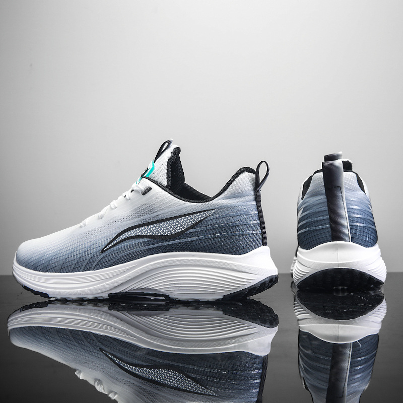 新款男女同款网面透气运动鞋中学生体育课专用防滑软底跑步鞋校园详情4