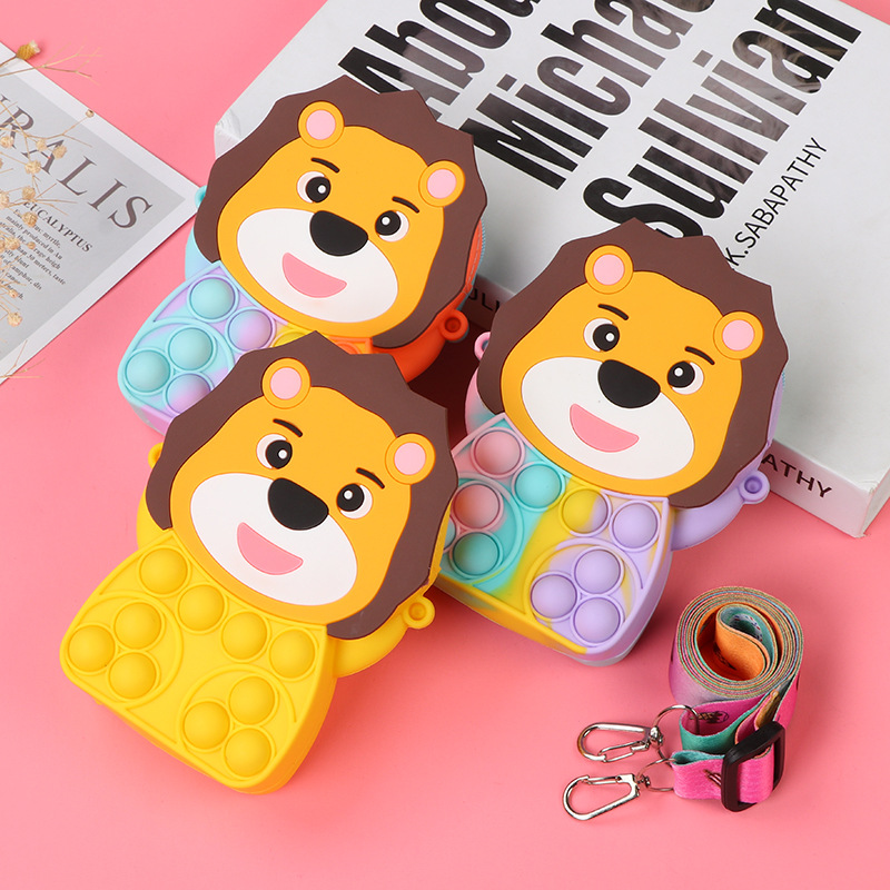 跨境灭鼠先锋硅胶包包卡通独角兽单肩斜跨硅胶包解压硅胶零钱包详情20