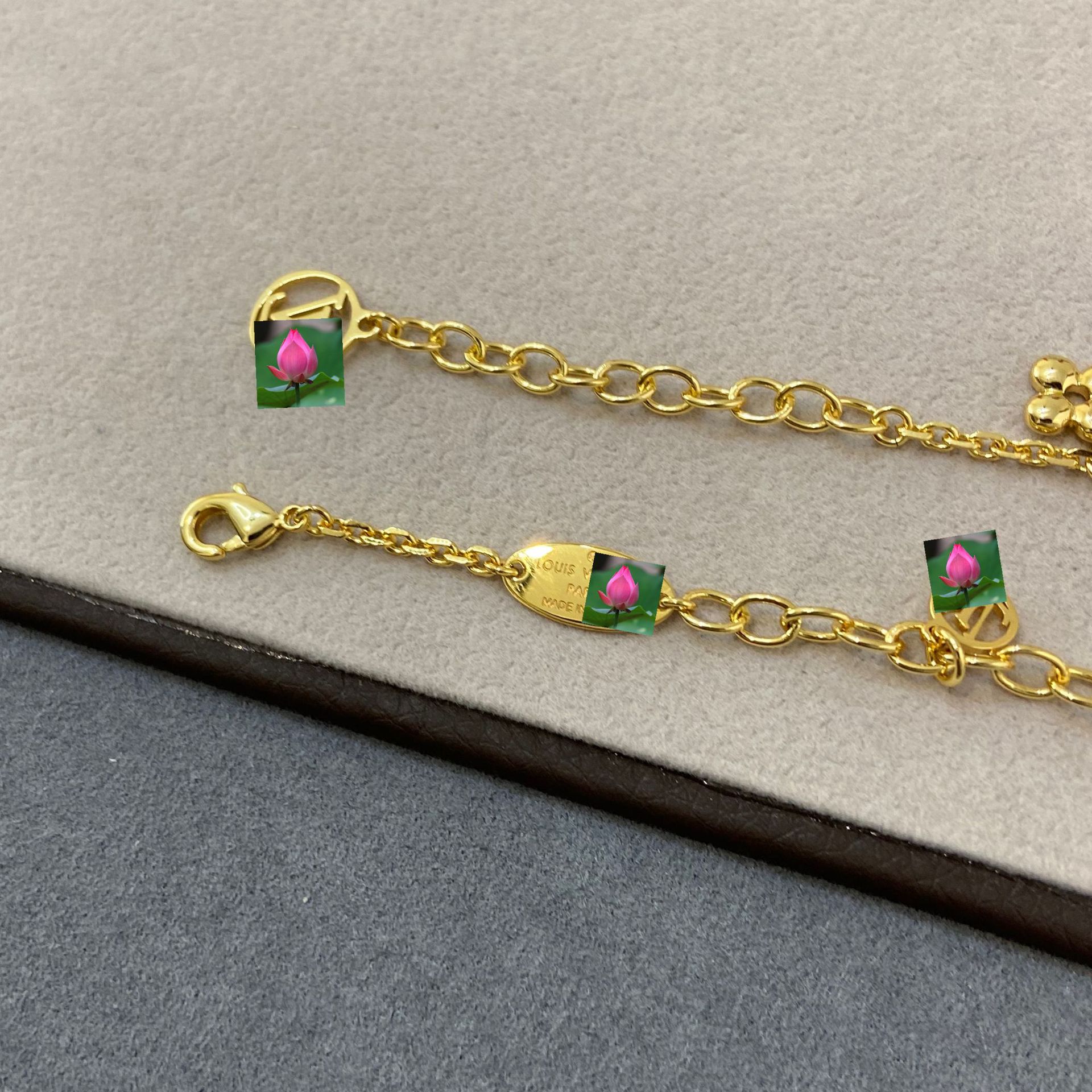 23新款多吊坠镂空女士复古吊坠花卉花朵手链详情5