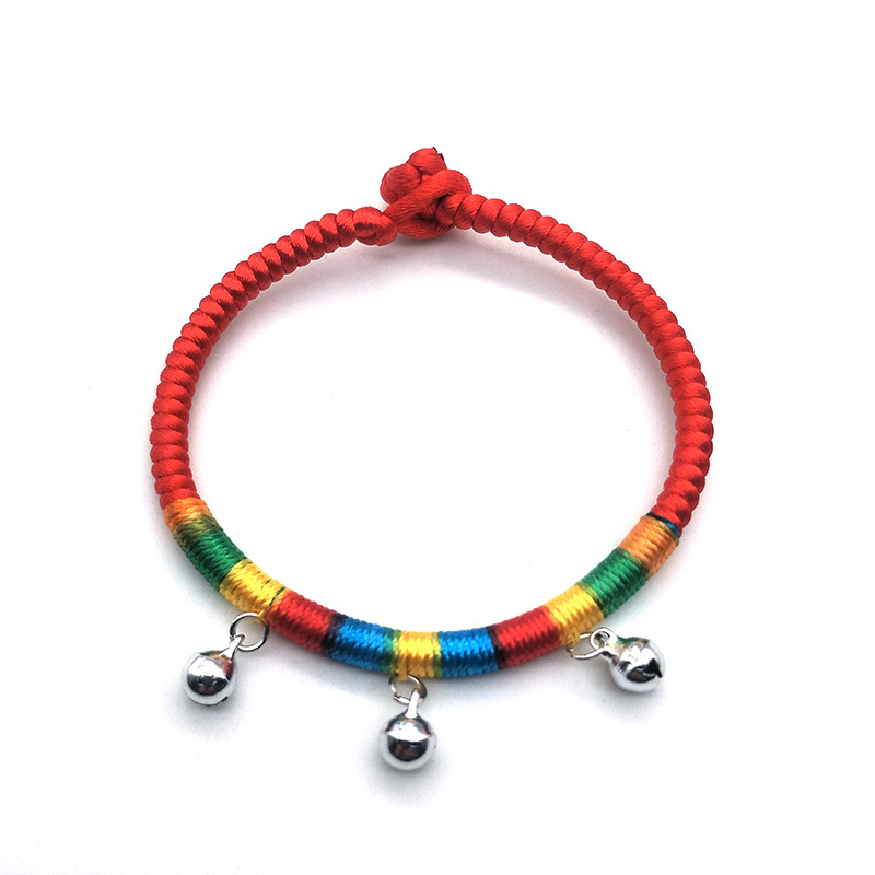 Retro ethnic style alloy oil-dripping small zongzi, Dragon Boat Festival colorful bracelet pendant, five-color string and rope accessory pic 6