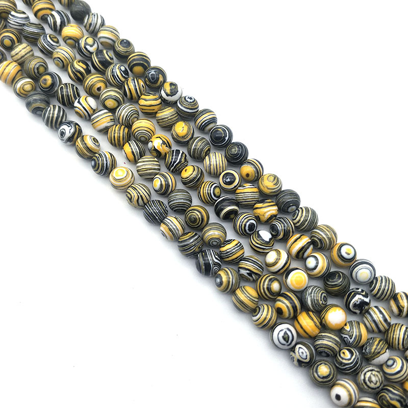 Jewelry accessories, malachite loose beads, semi-finished products, beads strung together to form round beads, DIY cross-border bead matching, large quantity discounts pic 9