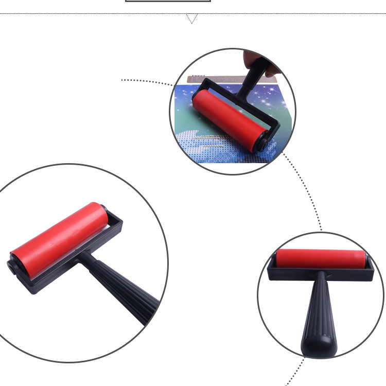 新款钻石画工具滚轮压钻版画工具点钻胶泥多用途红色滚筒厂家直销详情6