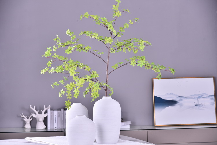 Home decoration simulation Japanese hanging bell branches, home decoration floor-standing flower figures, artificial green plant simulation leaves pic 10