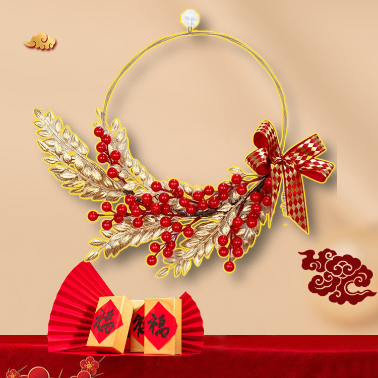 New Year decorations: Red fruits for the Year of the Tiger, prosperity fruits, New Year flowers, wreaths, home hangers, door hangers, wall decorations, housewarming and Spring Festival decorations pic 3