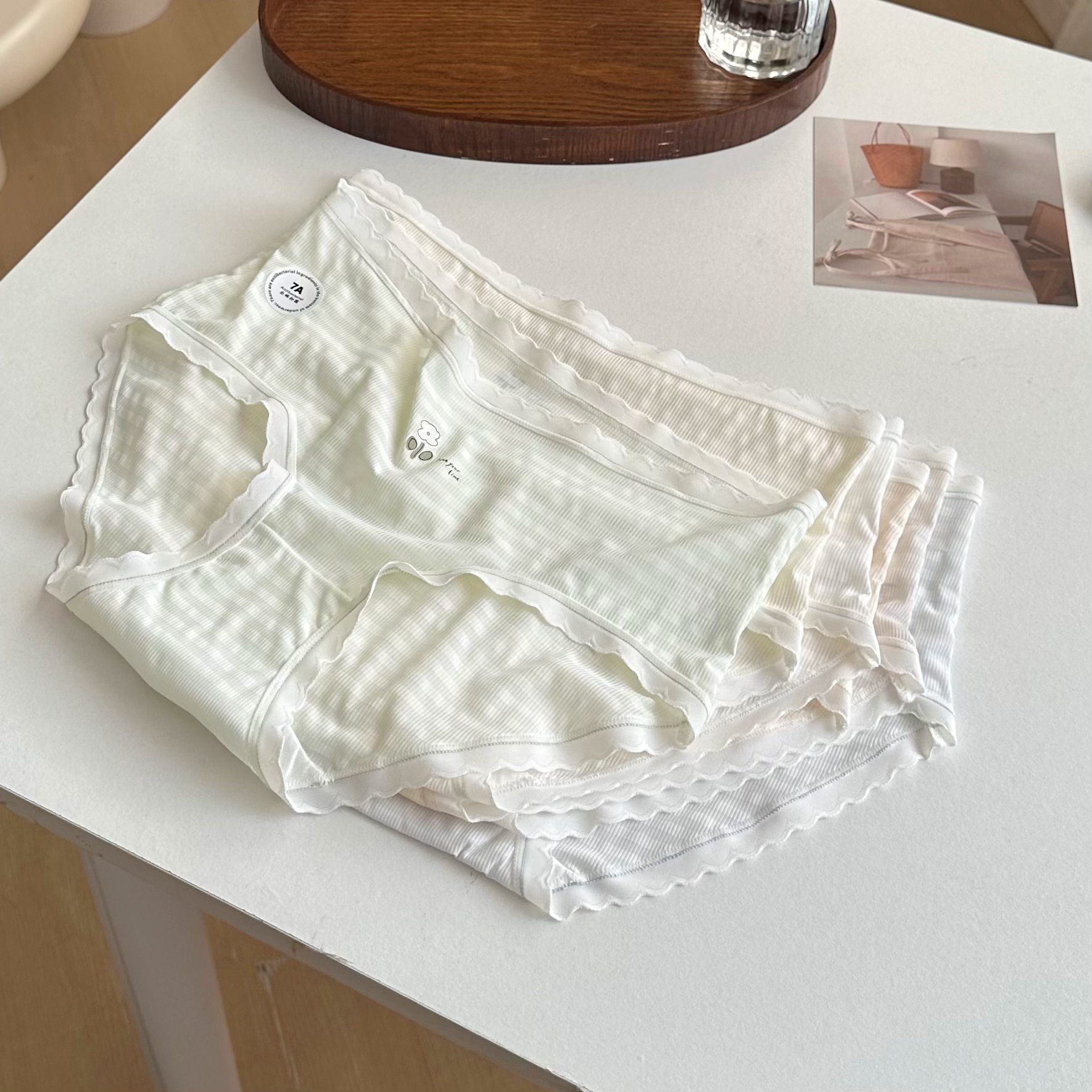 7A全裤抑菌横条肌理裸感轻氧裤纯棉裆部抑菌舒适透气速干女士内裤详情15