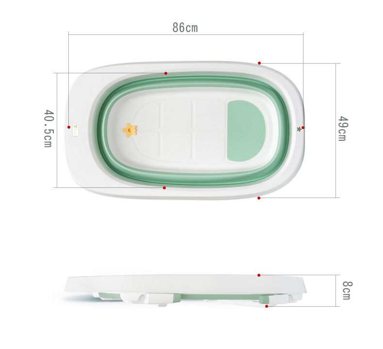 大号新生儿家用盆婴儿洗澡盆婴儿通用宝宝舒适可坐躺折叠浴盆详情8