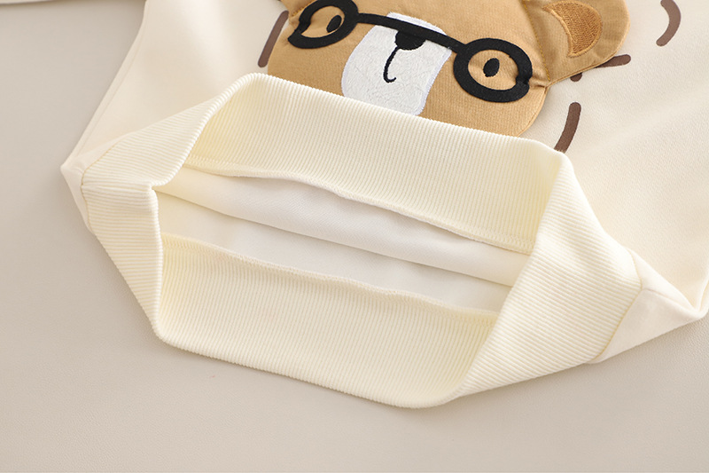 2025年童装春秋款儿童套装韩版休闲眼镜熊动物卫衣长袖两件套洋气详情10