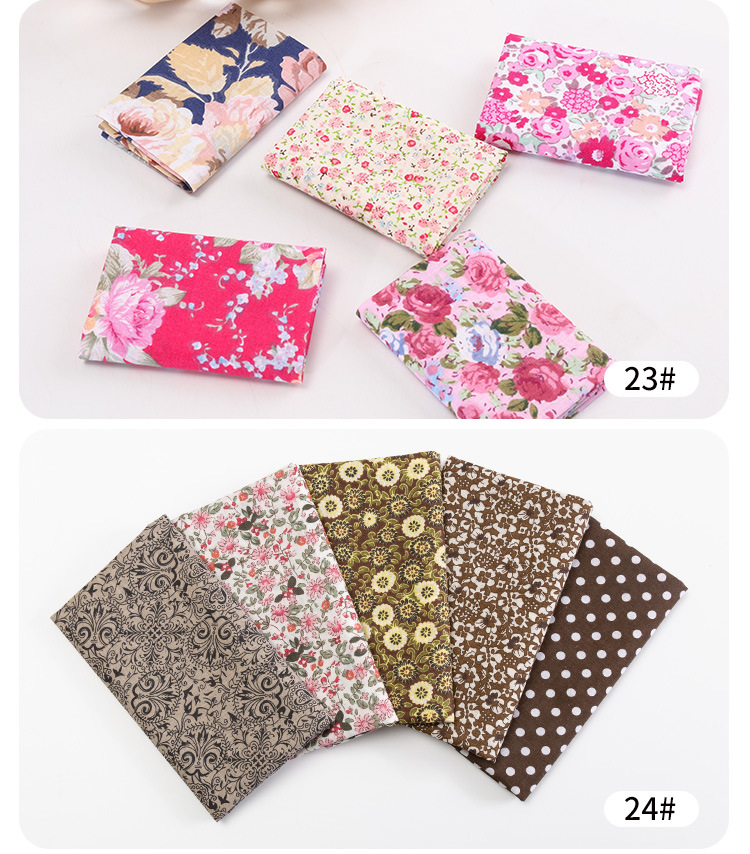 拼布布组纯棉平纹碎花布料 布头玩具碎花面料批发跨境diy手工拼布详情25