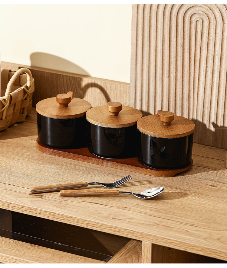 复古陶瓷调料盒盐罐家用调味料盒组合套装厨房调料罐调料瓶调味罐详情19
