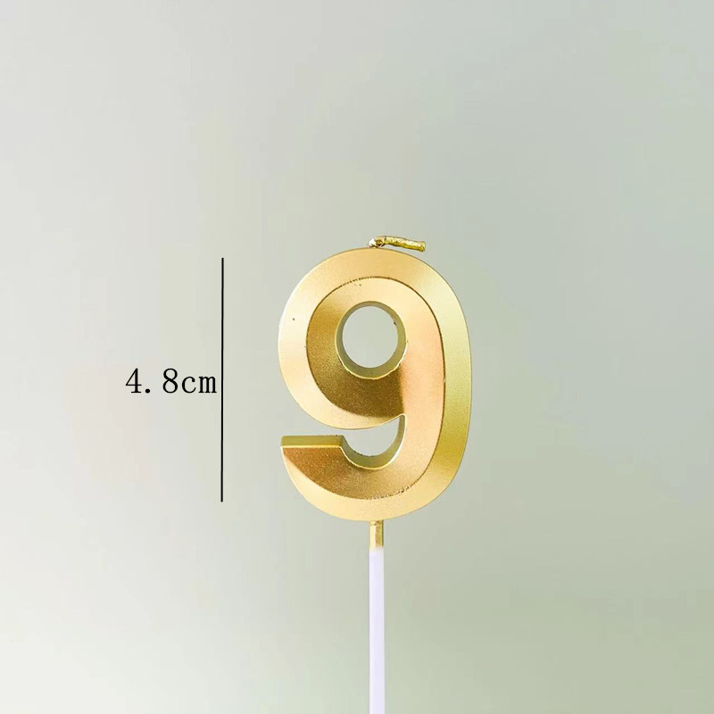 Birthday candles with gold plating, 0-9 cake decoration, party supplies, PVC box, digital candles pic 11