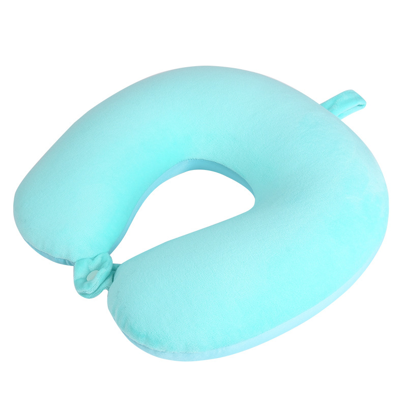 Foam particle solid-color U-shaped pillow, airplane travel pillow, solid-color U-shaped neck pillow, single-color nap neck pillow customization pic 4