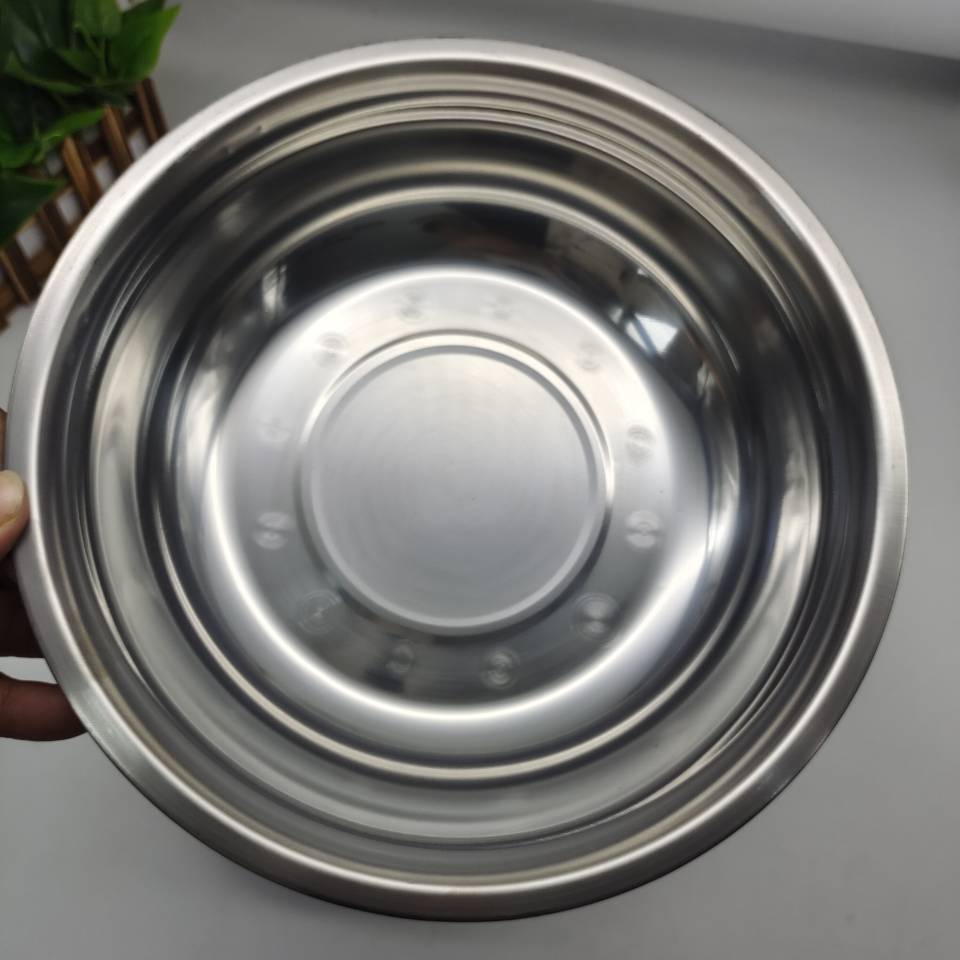High-quality stainless steel basins, round soup basins, stainless steel tableware, vegetable basins, household stainless steel kitchenware, 2-yuan supply in Yiwu pic 7