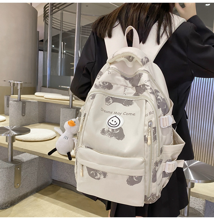 2023 fashionable student backpack, Japanese style Instagram simple Korean version backpack for junior high school, senior high school and college students pic 24