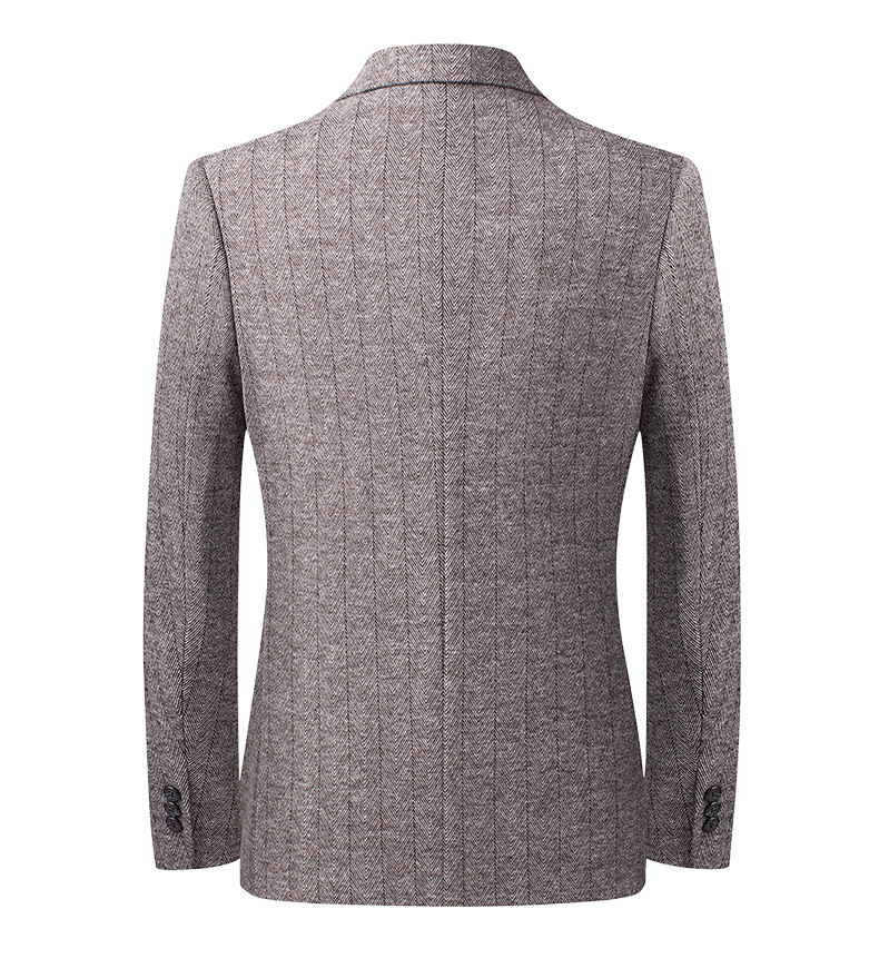 Laishibert autumn and winter knitted woolen woolen suits for young and middle-aged men, small suits for men, slim-fit woolen casual suits pic 43