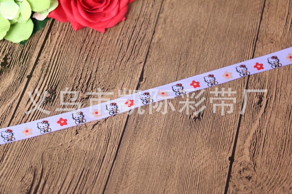 hello kitty webbing, satin ribbon, colored ribbon, festival decoration gift ribbon, flower gift packaging gift ribbon pic 8