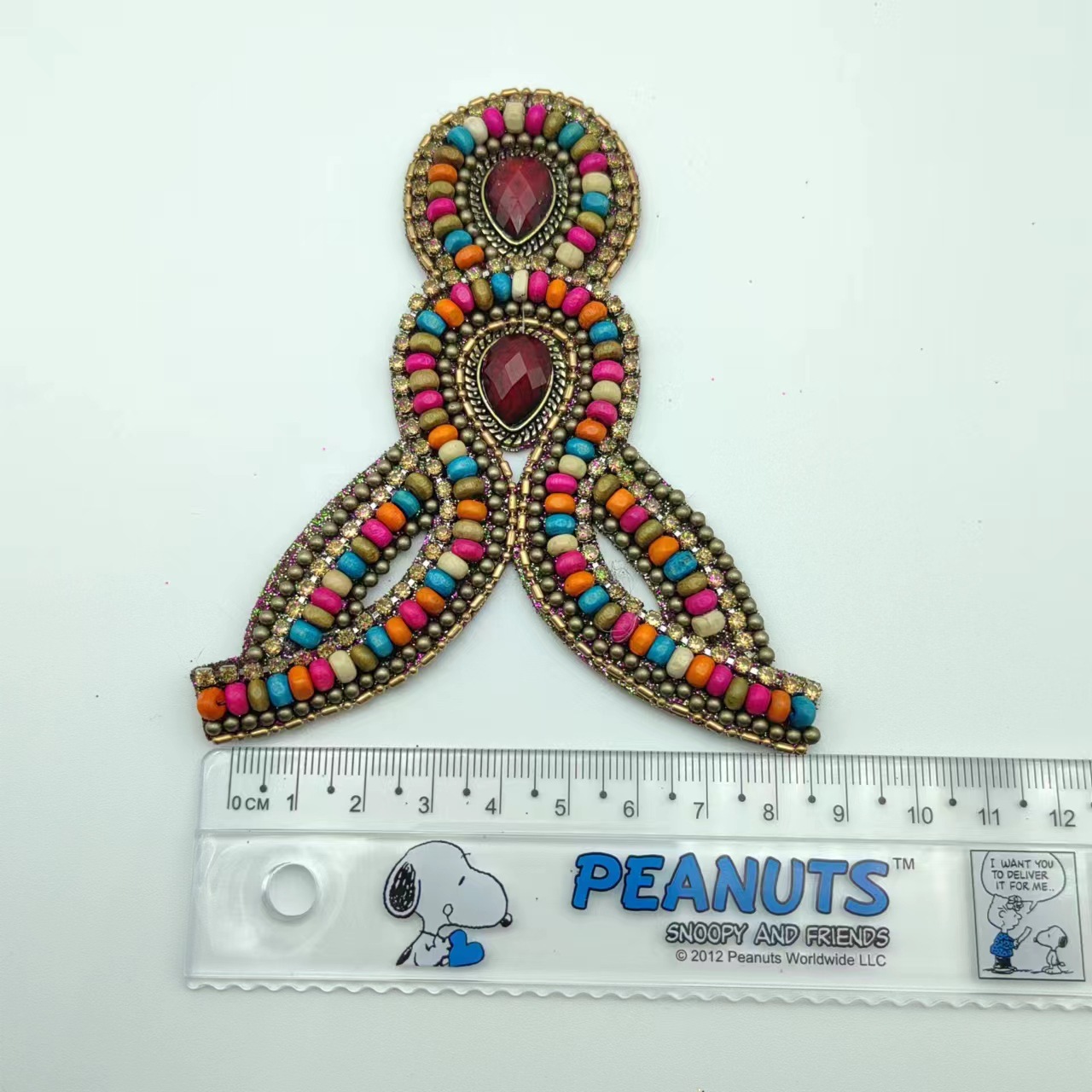 厂家直销混彩色木珠爪钻链围边鞋配件复古民族风鞋头手工配饰批发详情7