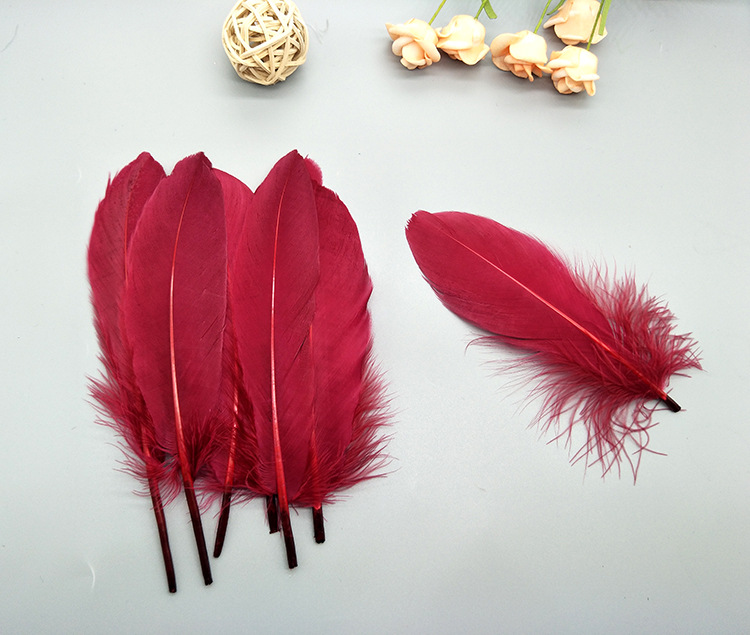 High-quality goose feathers, hard and fluffy, wholesale in stock, DIY colorful feathers, wedding decoration materials, white goose feathers pic 35