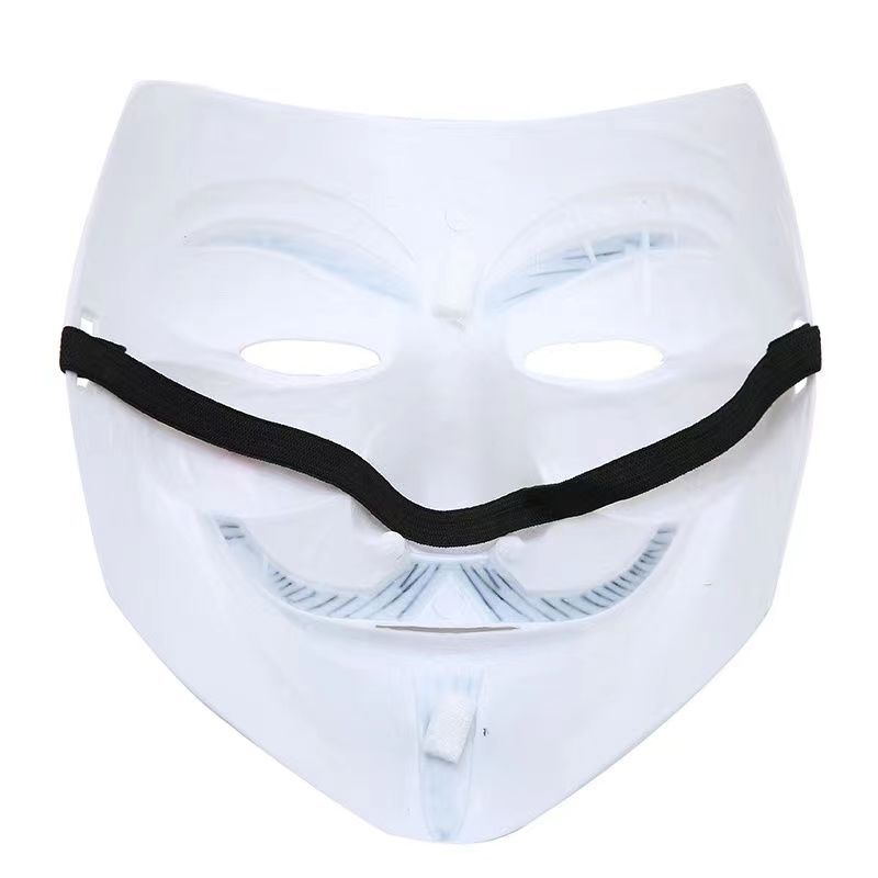 万圣节v字仇杀队面具男全脸化妆舞会黑客怪客成人鬼步舞假面死神详情14