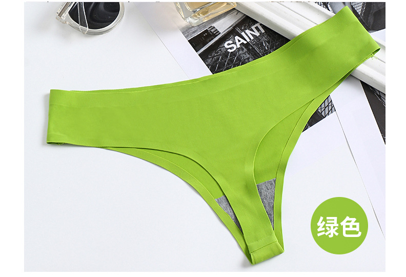 厂家货源 新款性感透气无痕无缝低腰女士三角裤一片式丁字内裤女详情18
