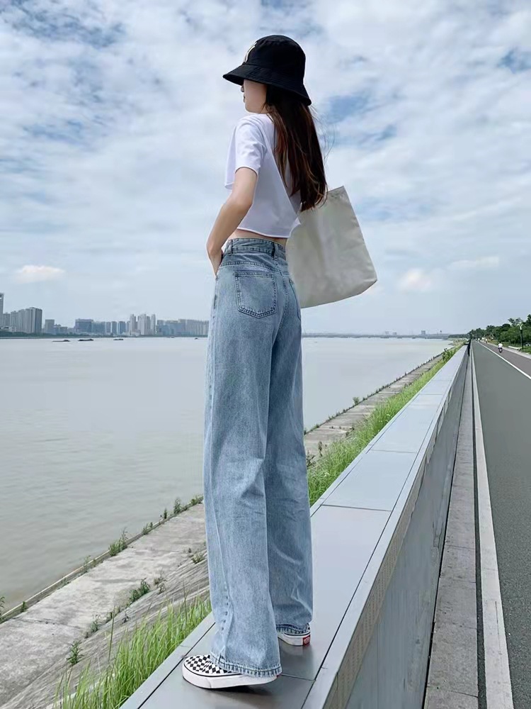 女装阔腿牛仔裤