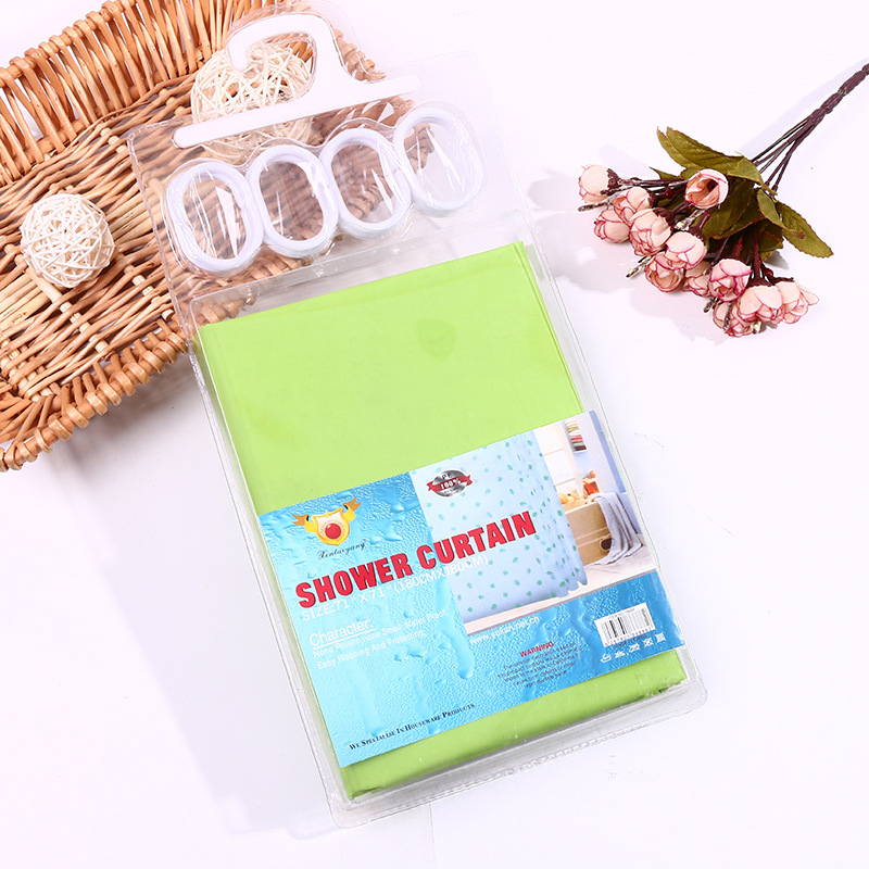 Simple, nail-free and hole-free bathroom partition door curtain, waterproof and mold-proof shower curtain, thickened bath curtain pic 5