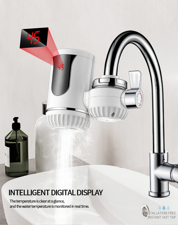 3-second instant electric hot water faucet water heater, digital display heating electric water heater, no need to install an electric heater pic 36