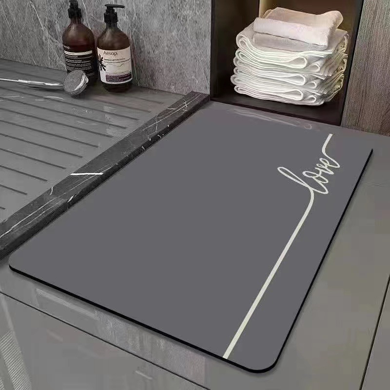The bathroom floor mat, diatom mud floor mat, water-absorbing and quick-drying floor mat, bathroom, toilet, door and kitchen are all covered with anti-slip carpets pic 8