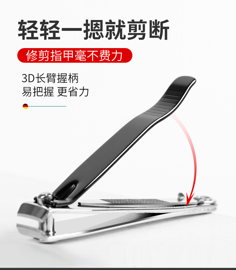 Advertising gift: Single black printed manicure box, nail clippers, large nail clippers, wholesale with file nail clippers pic 8