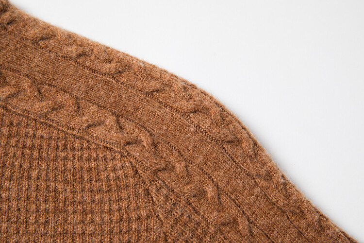 New autumn and winter 100% pure wool sweater for men, thickened semi-high neck zipper wool pullover business knitted sweater pic 20