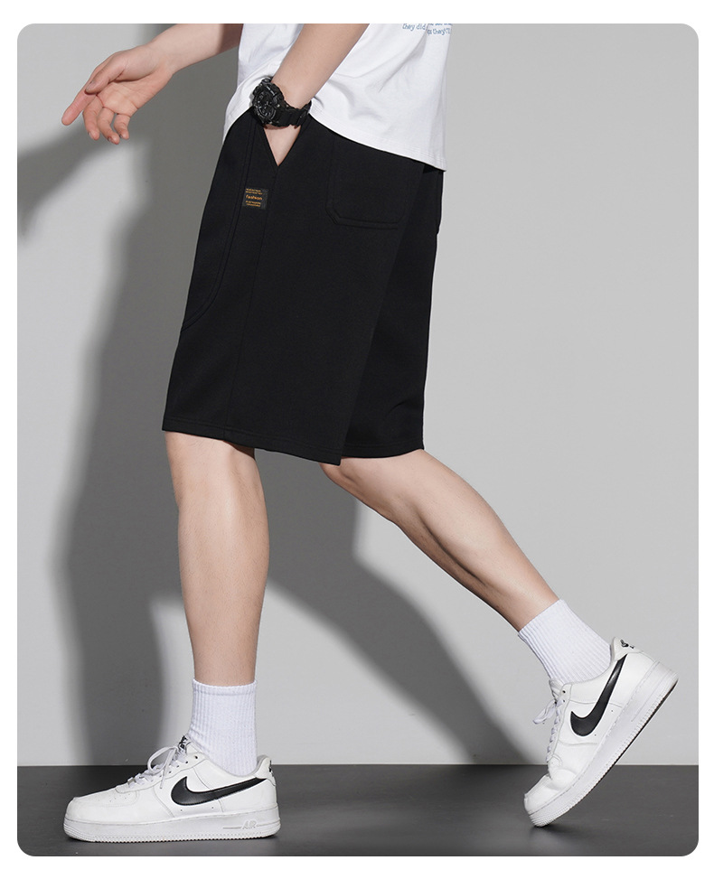 短裤男款夏季纯棉300g沙滩五分裤2023宽松潮流休闲运动裤篮球裤子详情11