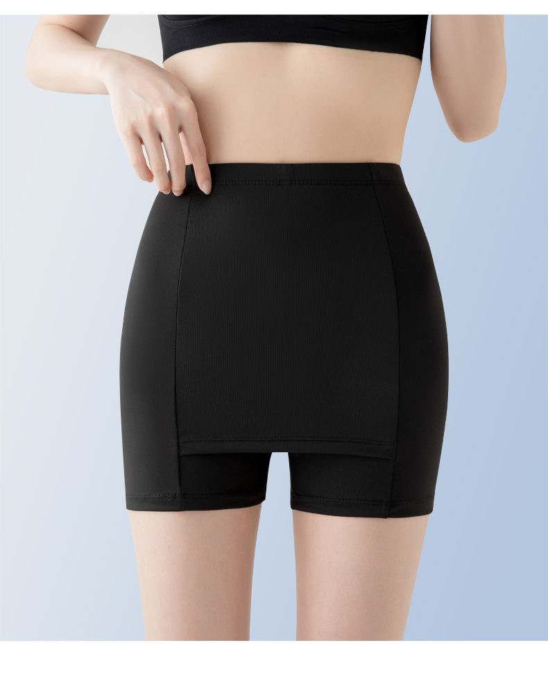Double-layer safety pants with a hidden triangular area, seamless and unrolled border, and light exposure. Summer thin outerwear layer leggings pic 16