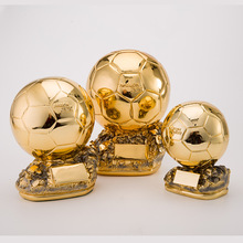 新款足球奖杯金靴奖支持刻字树脂工艺品球员射手奖杯酒吧会所摆件详情2