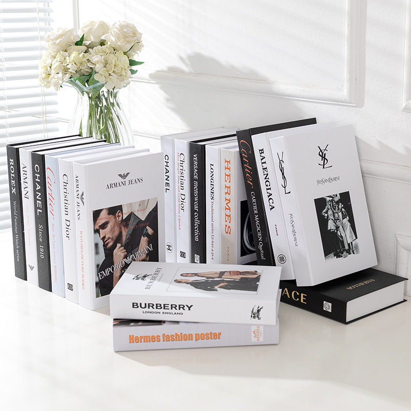 Fake books, imitation books, decorations, modern English study desk ornaments, simple models, Internet cafe photography props, books pic 4