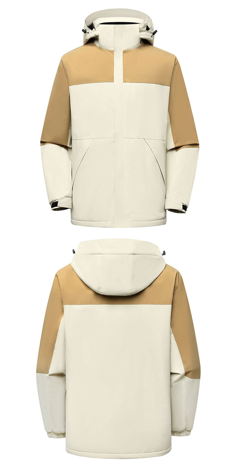 冬季一体冲锋衣工作服定 制logo加绒保暖刺绣户外团体活动服制图详情5