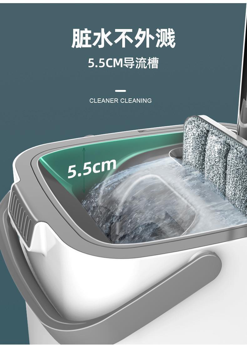 一拖净免手洗拖布吸水墩布托布地拖套装带桶 家用神器平板懒人拖把 旅行箱方便携带轻松清洁详情3