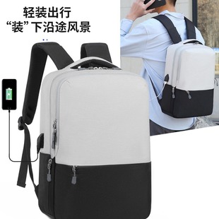 Cross-border backpacks, simple notebooks, business computer bags, campus student schoolbags, trendy travel backpacks that can be printed with logos pic 29