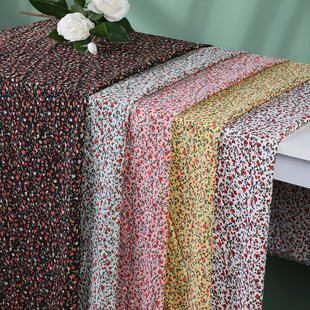 Korean silk printed fabric, Hanfu ancient costume printed fabric, fashionable clothing dress, floral print fabric pic 3