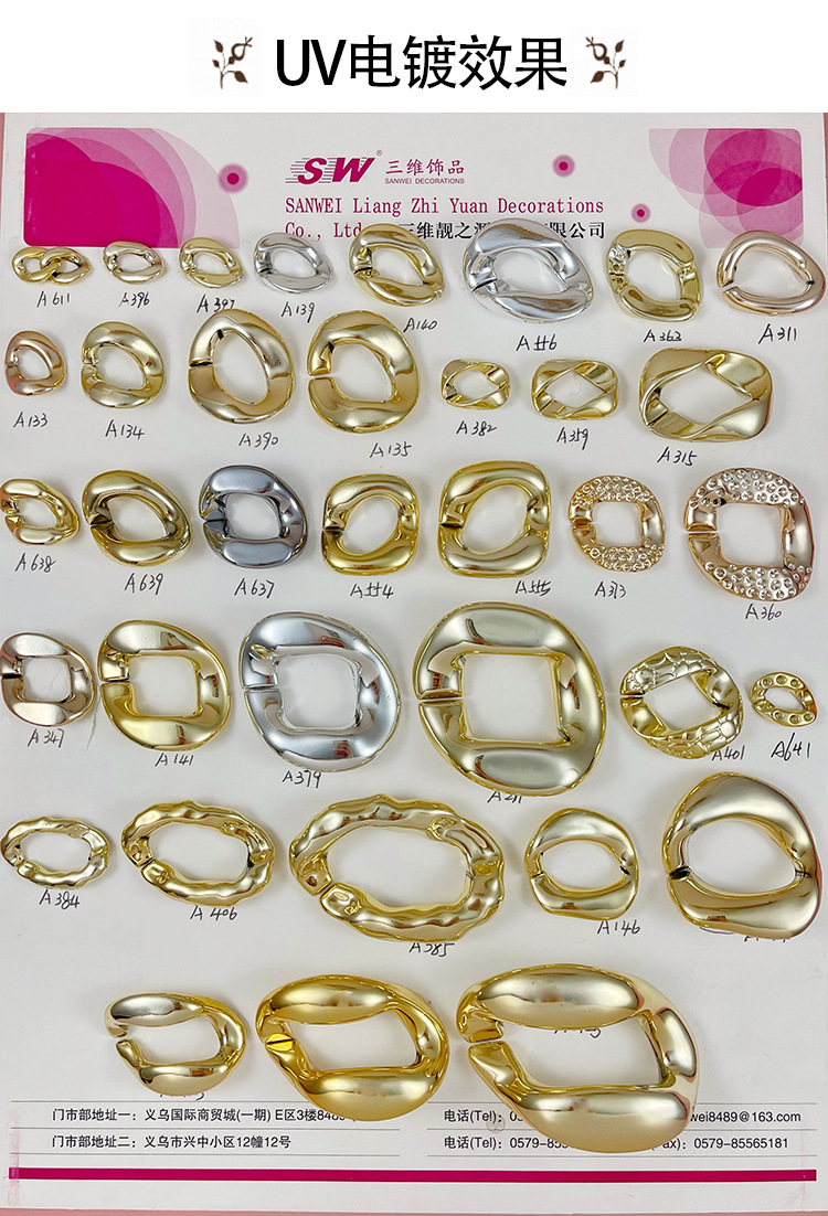 New open-top acrylic chain shoulder straps, trouser chains, DIY hardware bag chains, earrings, bracelets, necklaces and other diy accessories pic 14