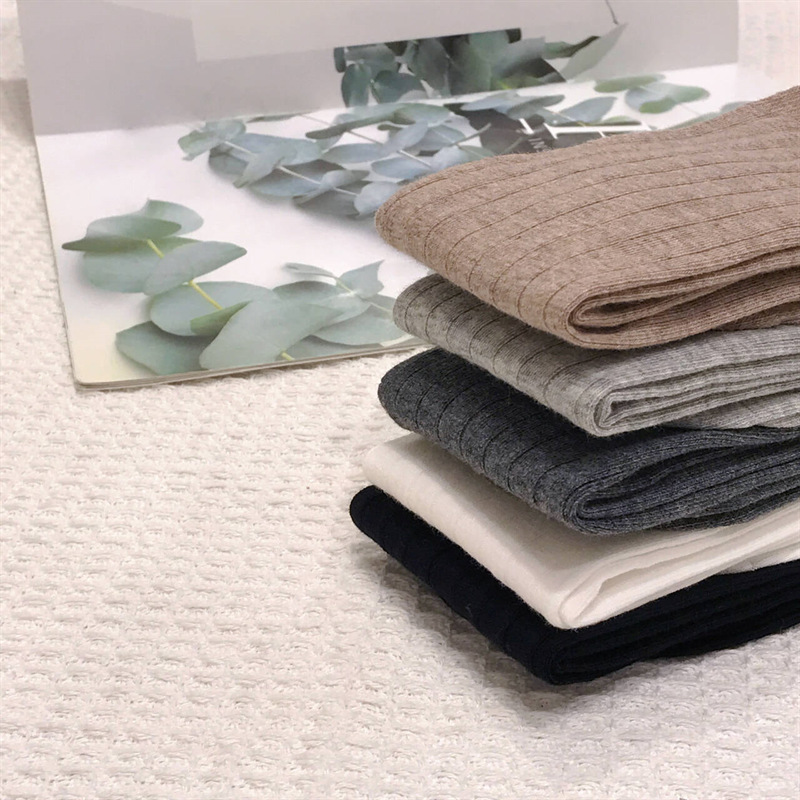 诸暨2024春夏新款超薄透气堆堆袜纯色竖条长袜学院风过膝袜女袜子详情14