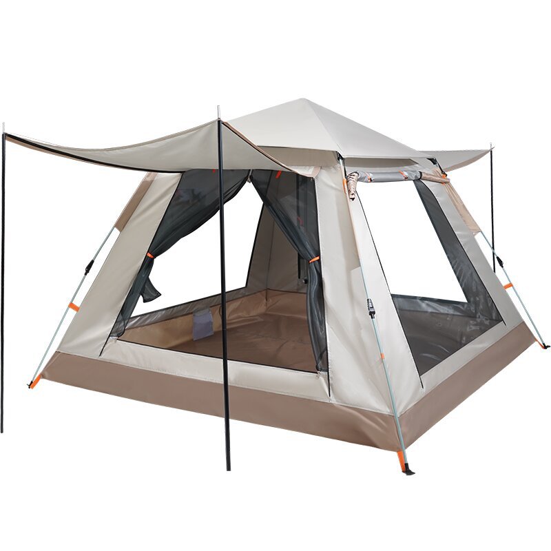 Outdoor 3-4 people beach thickened rainproof 2-person camping fully automatic double-person camping quick-opening four-sided tent pic 9