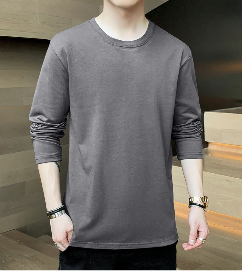 2023打底衫男士圆领套头时尚卫衣男生上衣韩版长袖T恤百搭简约男详情26