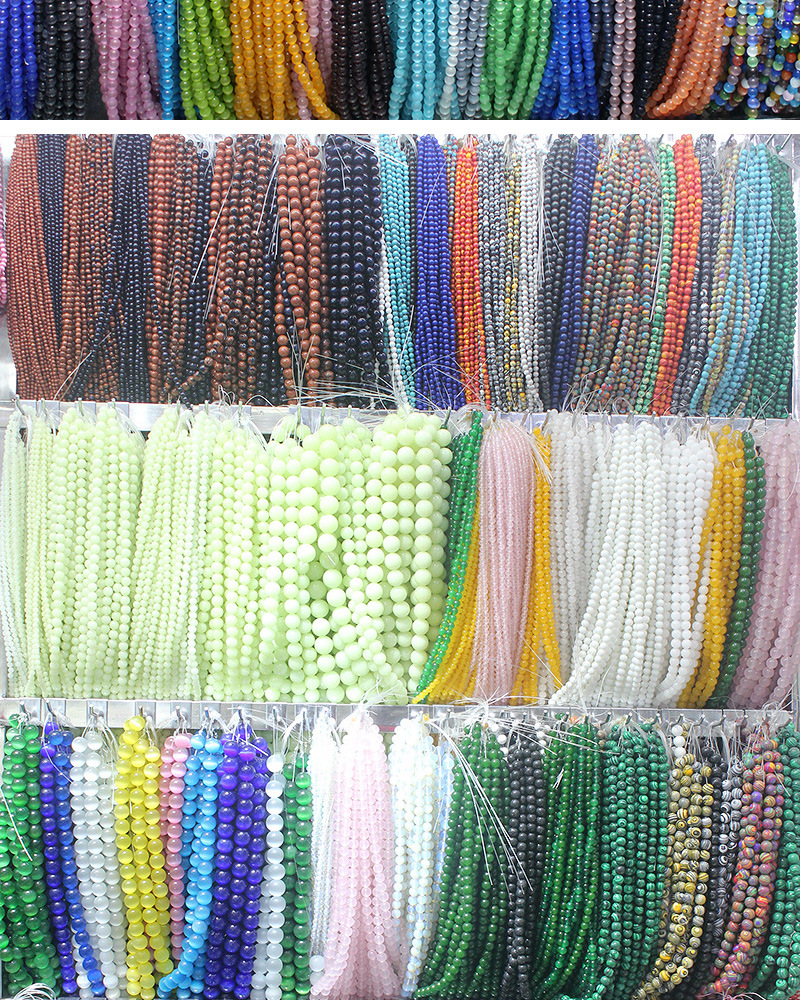 猫眼石珠子批发手串配饰散珠diy饰品配件手链项链耳环圆形串珠详情24