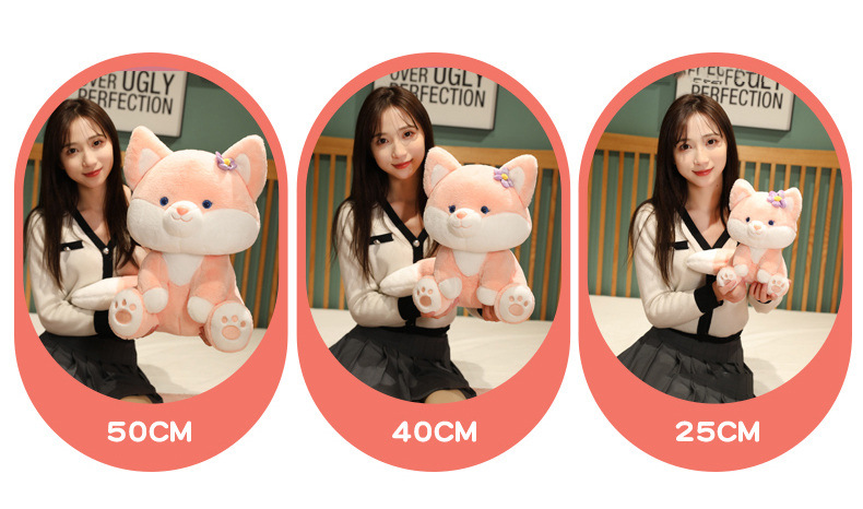 跨境坐姿小狐狸毛绒玩具公仔动物玩偶乖乖狐布娃娃儿童抱枕礼批发详情15